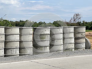 a stack of barrels for storage