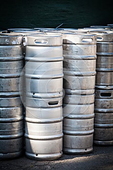 Stack of beer barrels