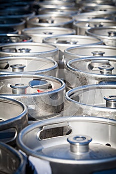 Stack of beer barrels