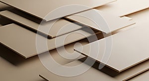 Stack of beige cardboard sheets