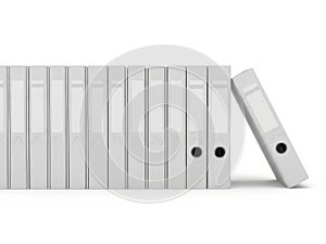 Stack of binders, isolated on white background