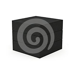 Stack of black textured paper sheets