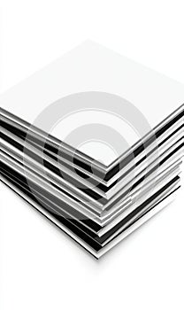 Stack of Blank White Paper Sheets