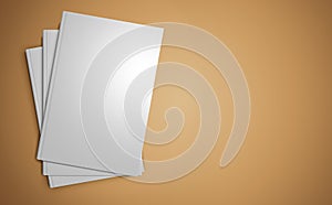 Stack of blank book templates