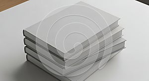 Blank Book Stack Mockup