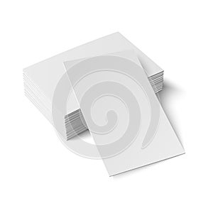 Stack of blank business card.