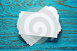 Stack of blank business cards