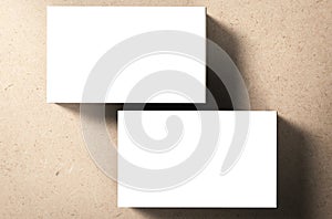 Stack of blank name cards