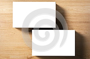 Stack of blank name cards