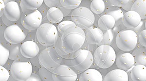 Stack of blank round balloons mockup
