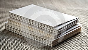 Stack of Blank White Envelopes on a Textured Surface