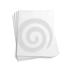 Stack of blank white paper