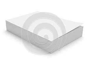 Stack of blank white paper