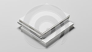 Stack of Blank White Paper Sheets