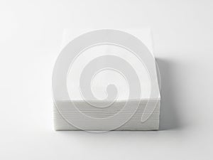 Stack of blank white paper sheets on a clean surface