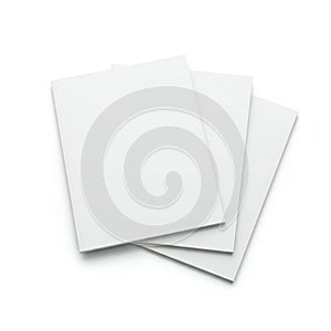 Stack of blank white paper sheets
