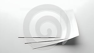 Stack of blank white paper sheets