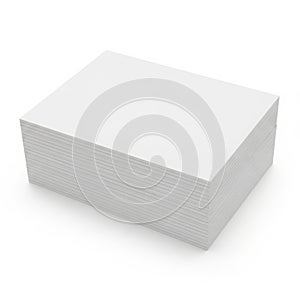 Stack of blank white paper sheets