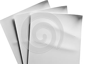 Stack of blank white paper sheets