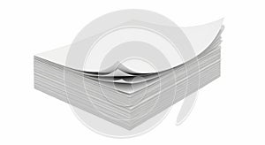 Stack of Blank White Paper Sheets