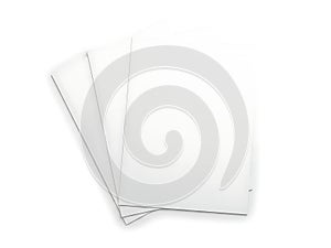 Stack of blank white paper sheets