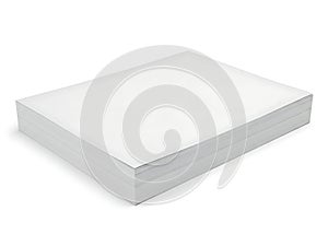 Stack of blank white paper sheets