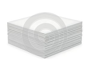 Stack of blank white paper sheets