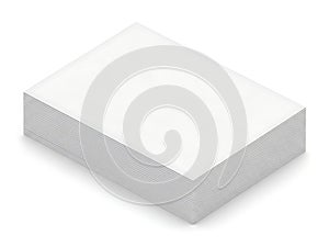 Stack of blank white paper sheets