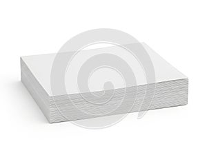 Stack of blank white printer paper ready for use