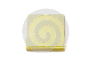 Stack of blank yellow Post-it notes