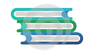 Stack of Blue Books for Education & Literature, vector design Generative AI