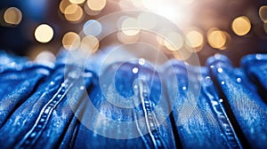 stack blue jeans background