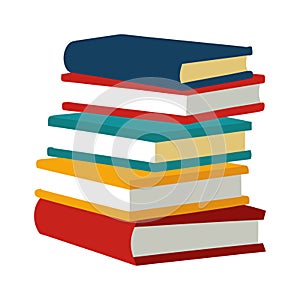 Stack of book vector art illustration