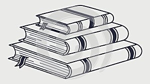 Stack of books bookmark reading literature study paper, vector design Generative AI