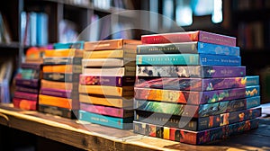 stack books in boxes