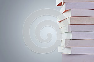 Stack of books with copy space