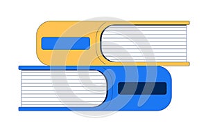 Stack of books 2D cartoon object