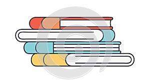 Stack of Books Education Vector, Knowledge Academic Learning Icon, vector design Generative AI