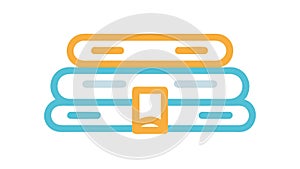 Stack of Books Icon: Education, Learning, and Knowledge Resources, vector design Generative AI