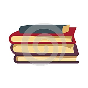 Stack of books illustration, books stacked vector, book icon design