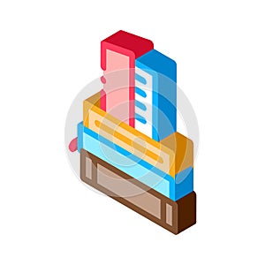 Stack of books isometric icon vector illustration