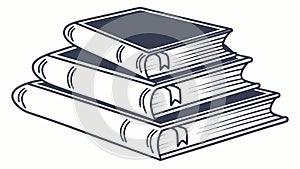 Stack of Books: Knowledge, Education, and Learning Symbol, vector design Generative AI