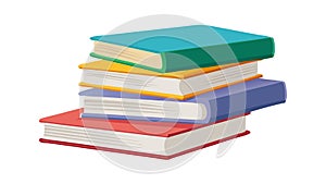 Stack of Books: Knowledge, education, and literary learning resources, vector design Generative AI