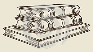 Stack of Books for Knowledge and Education Vector, vector design Generative AI