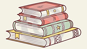 Stack of Books Learning Theme, Education, Knowledge Wisdom Vector, vector design Generative AI