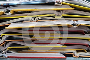 A stack of books lying on a white background, learning, education, study