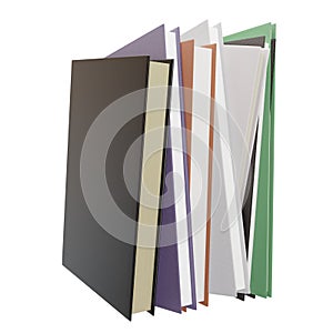 A Stack Of Books. Realistic 3D Render. Book Day. Isolated On White Background