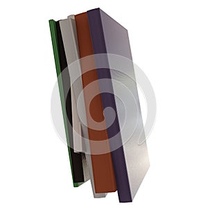 A Stack Of Books. Realistic 3D Render. Book Day. Isolated On White Background