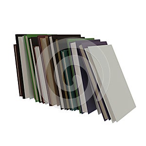 A Stack Of Books. Realistic 3D Render. Book Day. Isolated On White Background