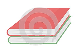 Stack of books semi flat color vector object